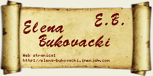 Elena Bukovački vizit kartica